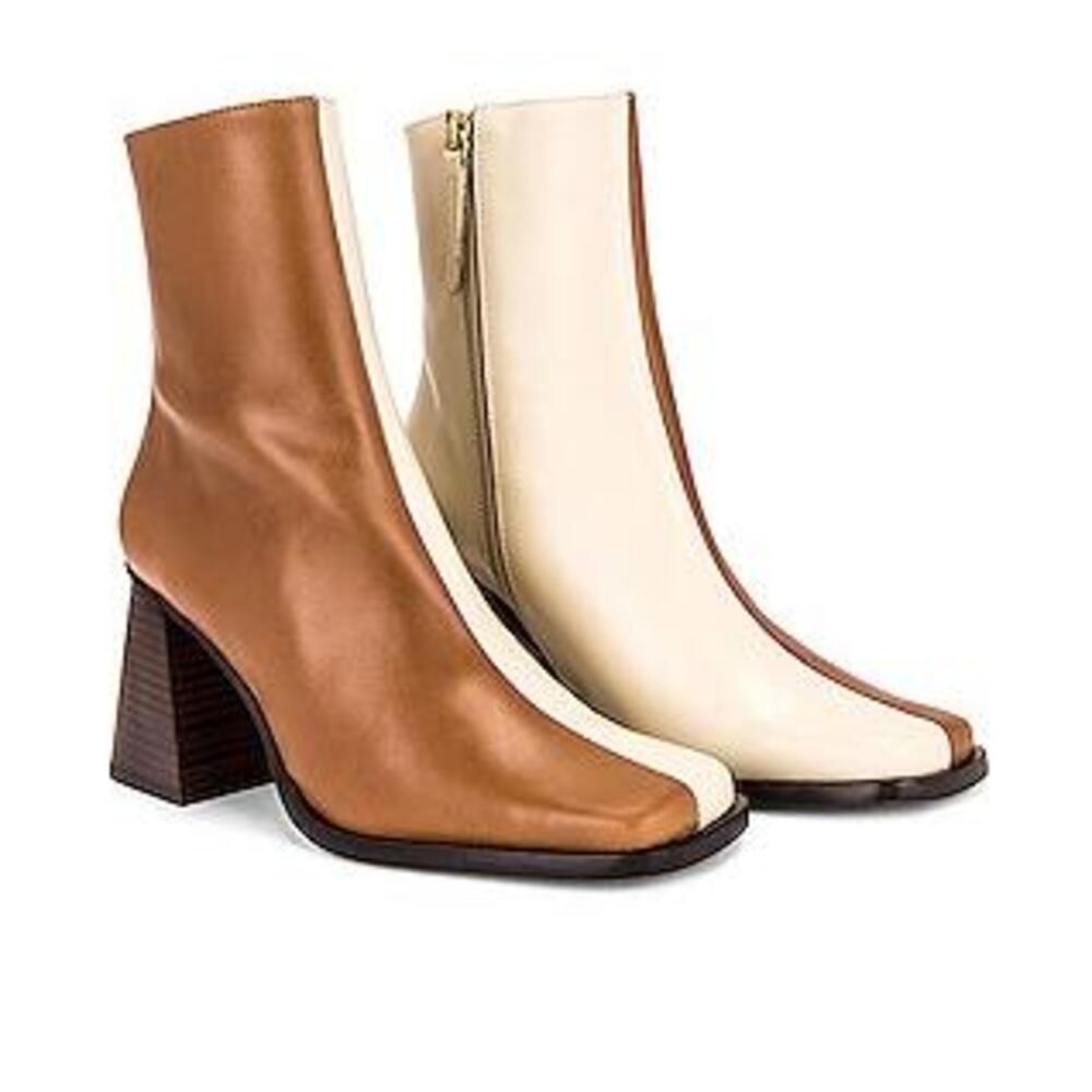 South Bicolor Boot in Camel & Beige